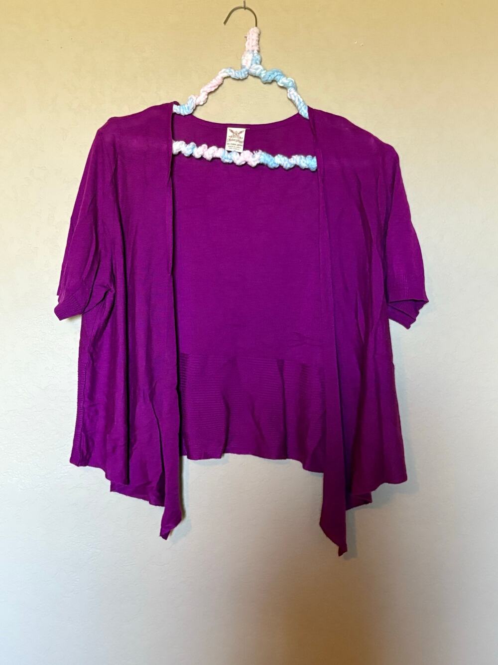 Faded Glory Magenta Shrug/ overlay Size 18W-20W